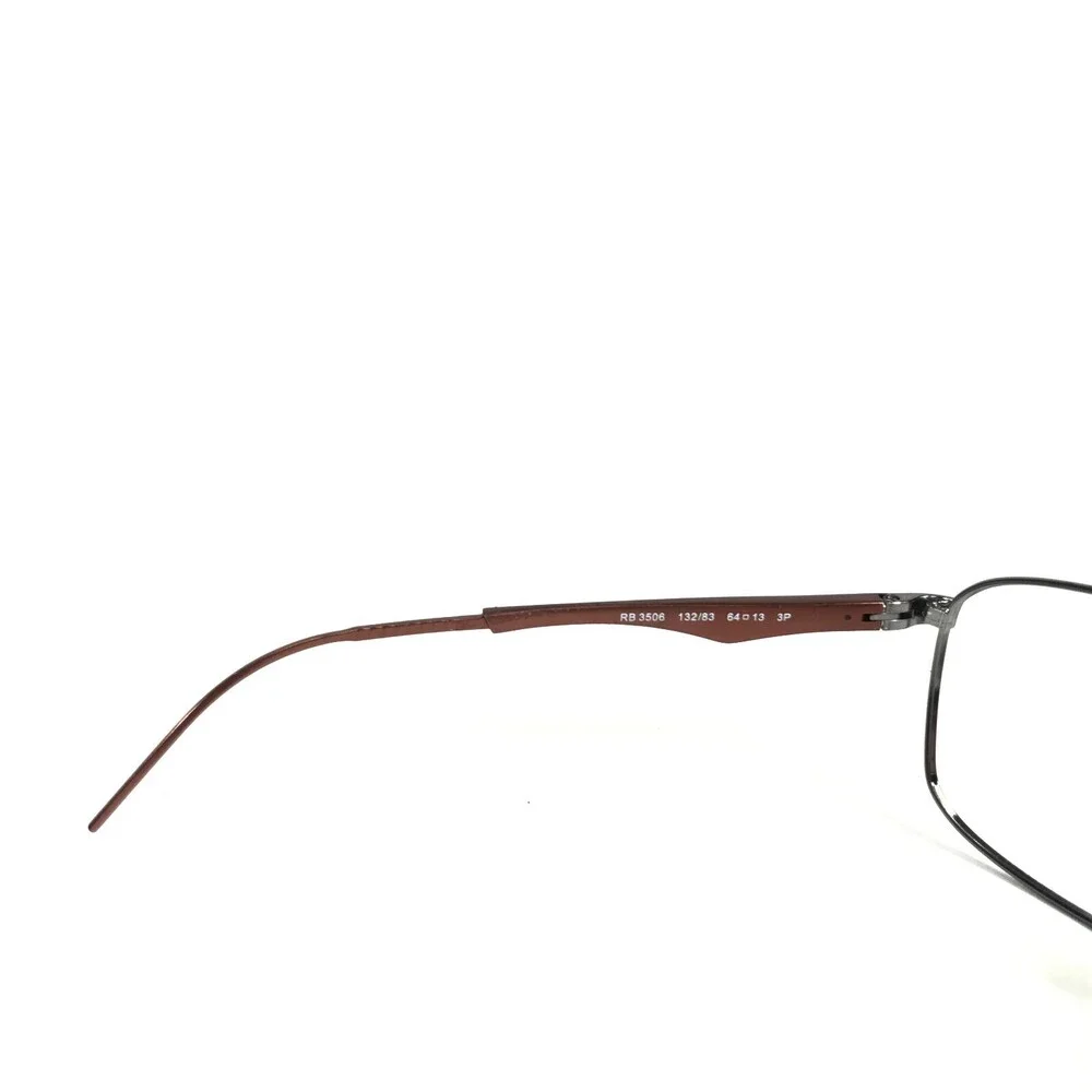 Ray-Ban Sunglasses Frames RB3506 132/83 Brown Gray Gunmetal Wire Rim 64-13-120